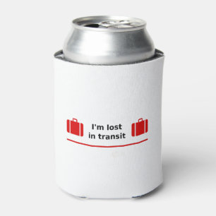 I'm Lost in Transit Double Suitcase Light-Colour Can Cooler