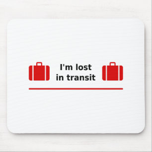 I'm Lost in Transit Double Suitcase Light-Colour Mouse Pad