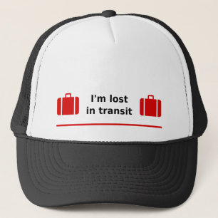 I'm Lost in Transit Double Suitcase Light-Colour Trucker Hat