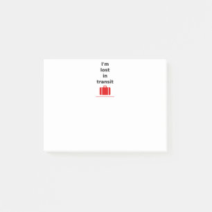 I'm Lost in Transit Travel Suitcase Light-Colour Post-it Notes