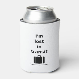 I'm Lost in Transit Travel Suitcase Light-Monotone Can Cooler