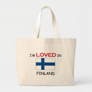I'm Loved In FINLAND Large Tote Bag