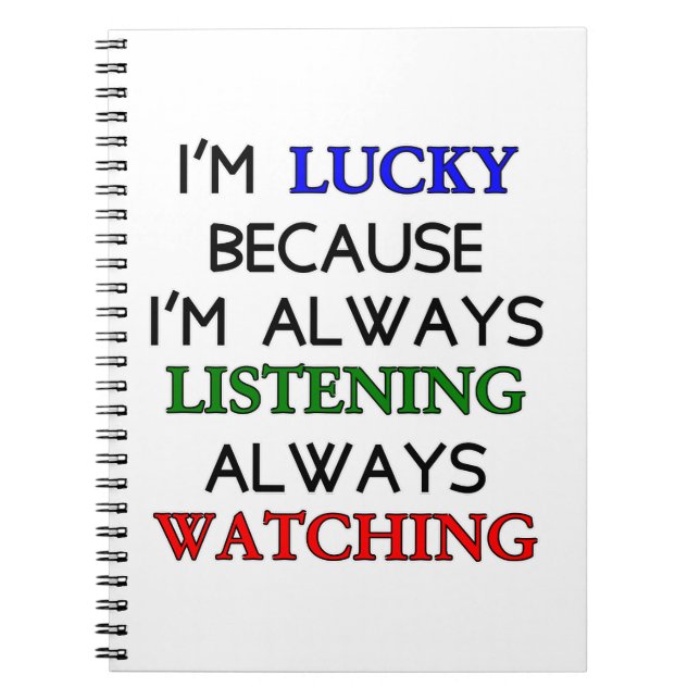 I'm Lucky Notebook (Front)