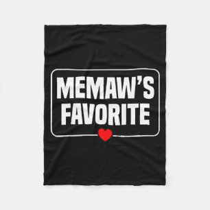 I'm Memaw's Favorite Granhild Grandson Granddaught Fleece Blanket