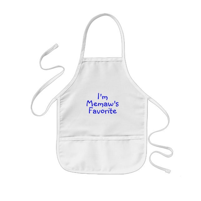 Im Memaws Favourite Blue Kids Apron (Front)
