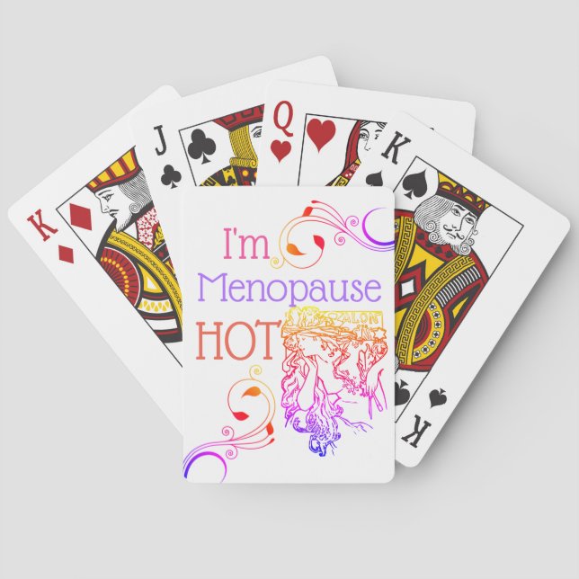 I'm menopause hot alphonse mucha salon girl playing cards (Back)