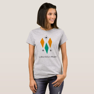 I'm Mid Century Modern Diamonds Orange Turquoise T-Shirt