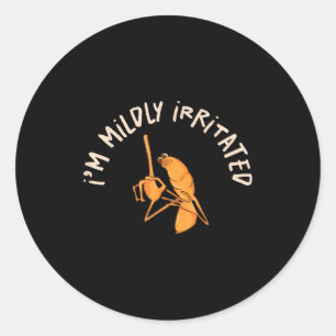 I'm Mildly Irritated Marcus Funny Worm Meme Mens W Classic Round Sticker