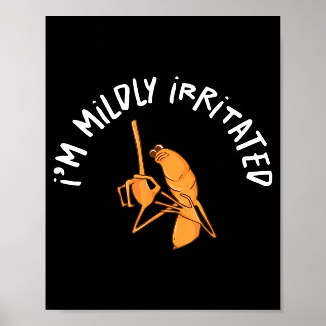 I'm Mildly Irritated Marcus The Worm Funny Marcus  Poster (Front)