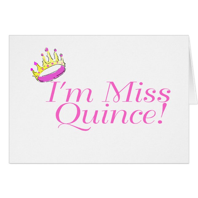 I'm Miss Quince (Front Horizontal)