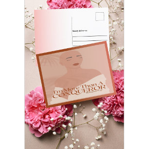 I'm More Than A Conqueror Christian Faith Postcard