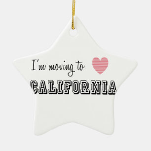 I'm Moving To California Ceramic Tree Decoration