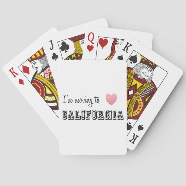 I'm Moving To California Playing Cards (Back)