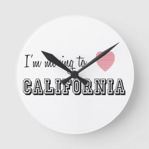 I'm Moving To California Round Clock