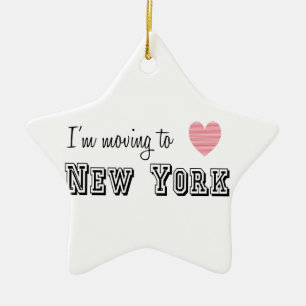 I'm Moving To New York Ceramic Tree Decoration