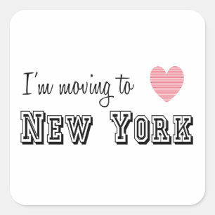 I'm Moving To New York Square Sticker