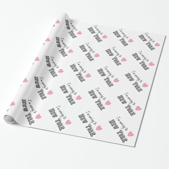 I'm Moving To New York Wrapping Paper (Unrolled)