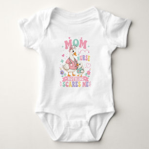 Im Mum And Nurse Cute goose Mothers day gift Baby Bodysuit