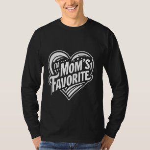 I'm Mum's Favourite Heart Funny Sibling Humour Son T-Shirt