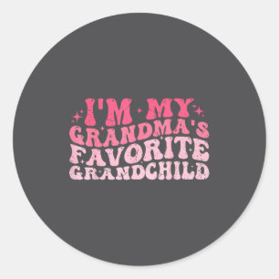 I'm My Grandma's Favorite Granhild Grandson Grandd Classic Round Sticker