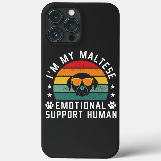 I'm my Maltese Dog's Emotional Support Human Case-Mate iPhone Case (Back)