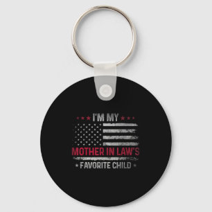 I'm My Mother In Law's Favorite Child Funny Family Key Ring