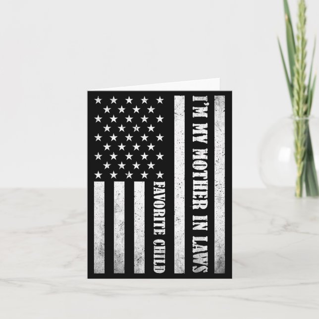 I'm My Mother In Laws Favorite Child Funny Parent  Card (Front)