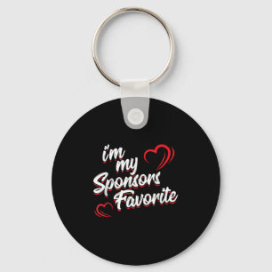 Im My Sponsors Favourite Funny Quote Saying Key Ring