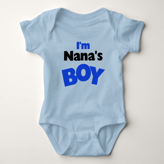 I'm Nana's Boy Baby Bodysuit (Front)