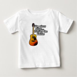 I'm nicer after playing the guitar. vintage colour baby T-Shirt