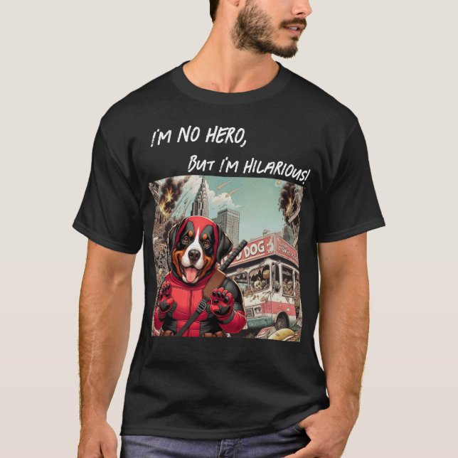 I'm no hero, but I'm hilarious! - Swiss T-Shirt (Front)