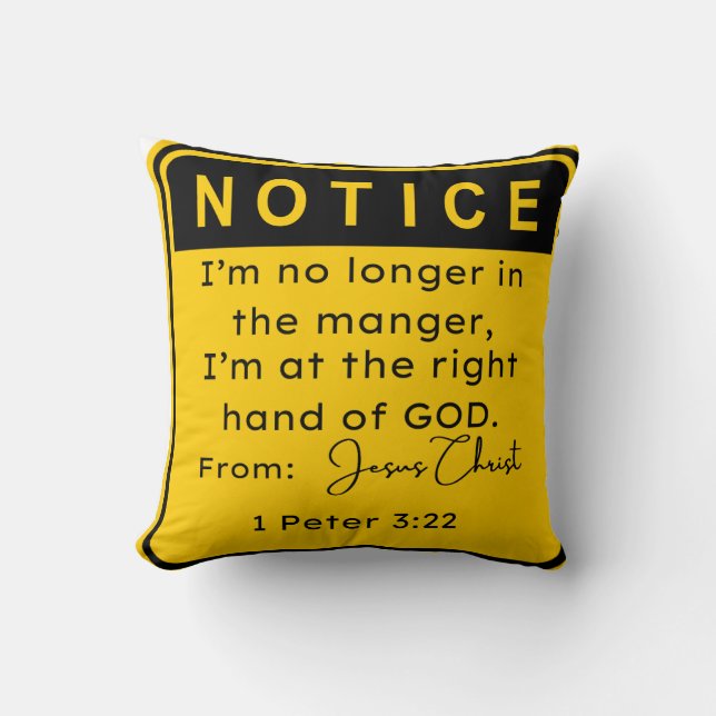 I'm no longer in the manger cushion (Front)