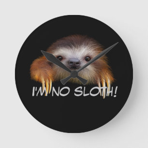 I'm No Sloth Wall Clock