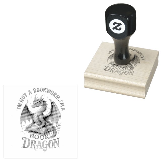 I'm Not A Bookworm....  Rubber Stamp (Stamped)
