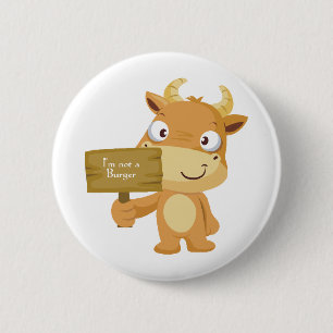 I'm not a burger 6 cm round badge