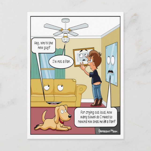 I'm Not a Fan Punny Postcard (Front)