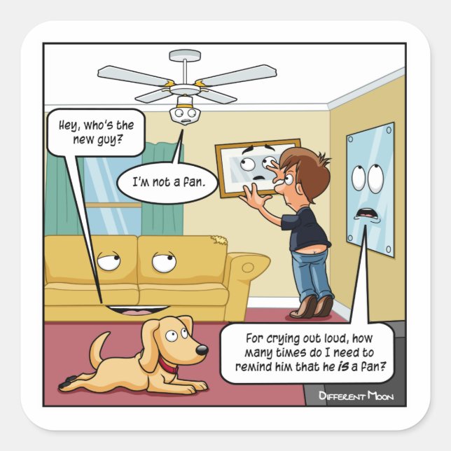 I&#x27;m Not a Fan Punny Stickers (Front)