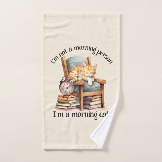 I'm Not A Morning Person Bath Towel Set (Hand Towel)