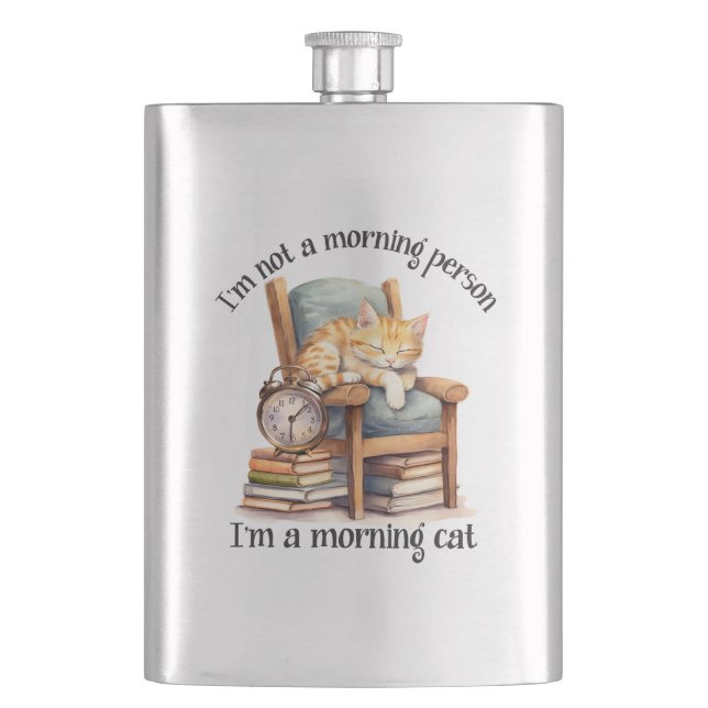 I'm Not A Morning Person Hip Flask (Front)