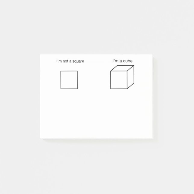 I'm not a square post-it notes (Front)