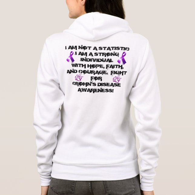 I'M NOT A STATISTIC- CROHN'S AWARENESS HOODIE (Back)