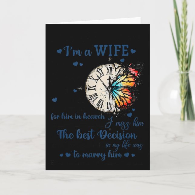 I'm Not A Widow I'm A Wife To A Husband With Wings Card (Front)