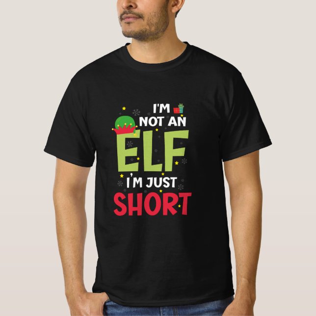 Im Not An Elf Family Christmas Pjs Matching  T-Shirt (Front)