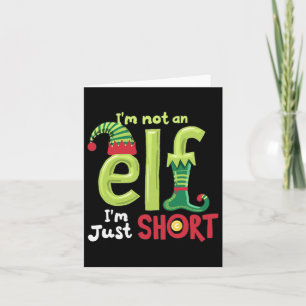 I'm Not An Elf Im Just Short Funny Christmas Match Card