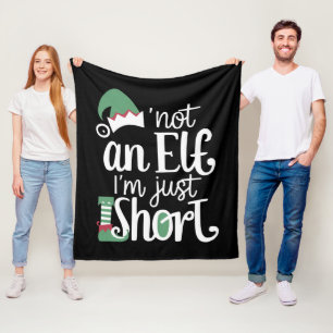 I'm Not An Elf I'm Just Short Funny Christmas Xmas Fleece Blanket