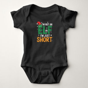 Im Not An Elf Just Short Funny Christmas Xmas Baby Bodysuit