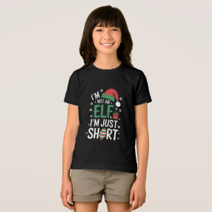I'm Not An Elf Just Short Funny Christmas Xmas Tri-Blend Shirt
