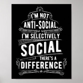 I'm Not Anti Social Poster