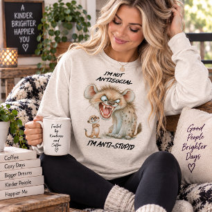 I'm Not Antisocial I'm Anti-Stupid Sarcastic Humou Tri-Blend Shirt