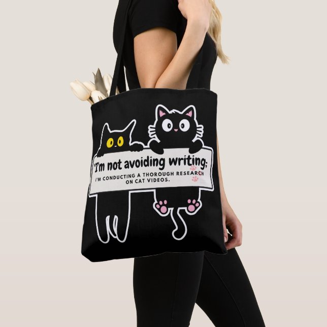 I'm not avoiding writing: Writer's Comic Strip Tote Bag (Close Up)